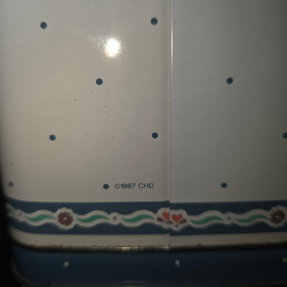 Vintage 1987 Cheinco Country Goose Metal Canister Set 4 Piece Blue White Tins - Picture 8 of 9
